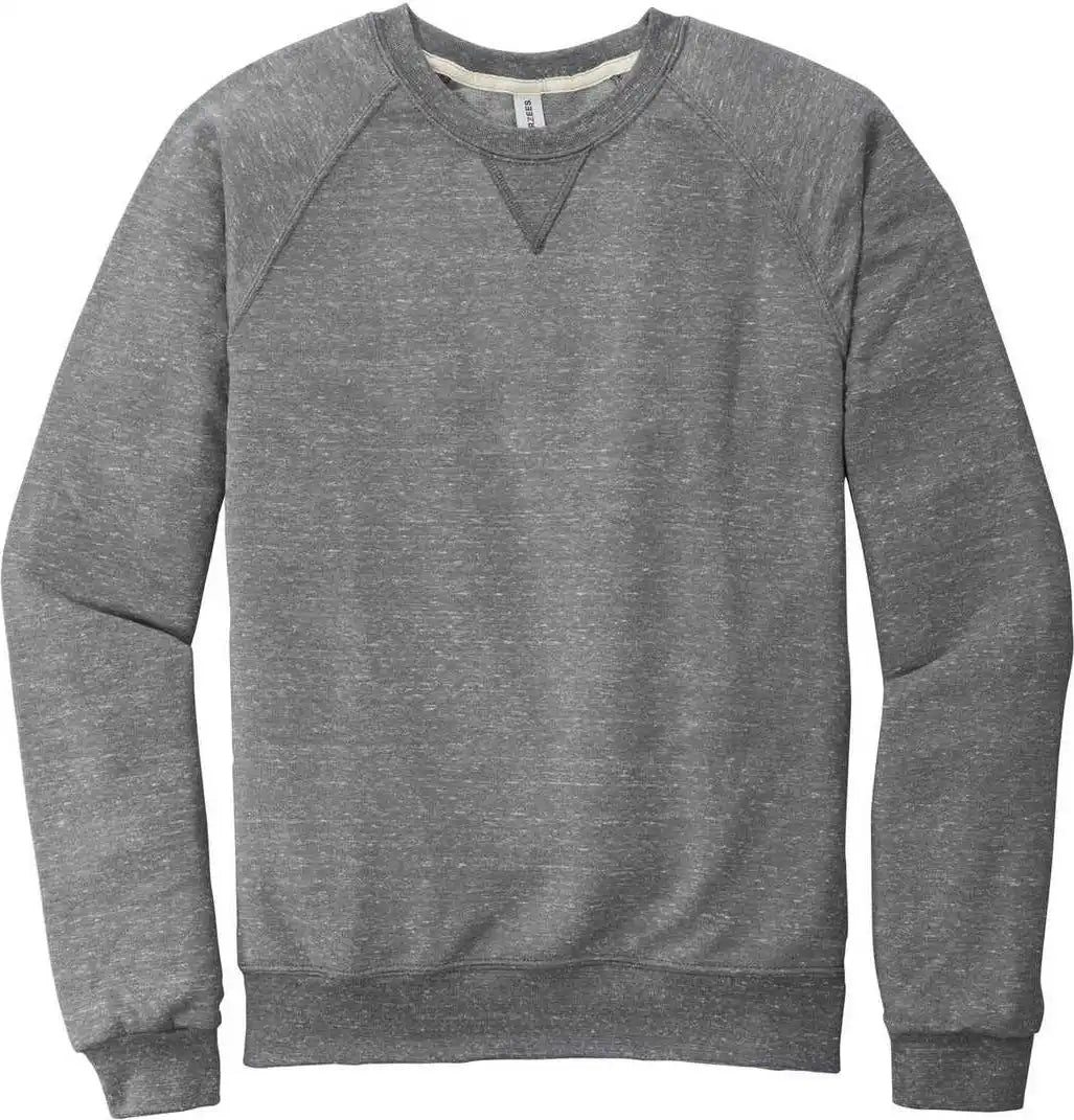 Jerzees 91m Snow Heather French Terry Raglan Crew - Charcoal