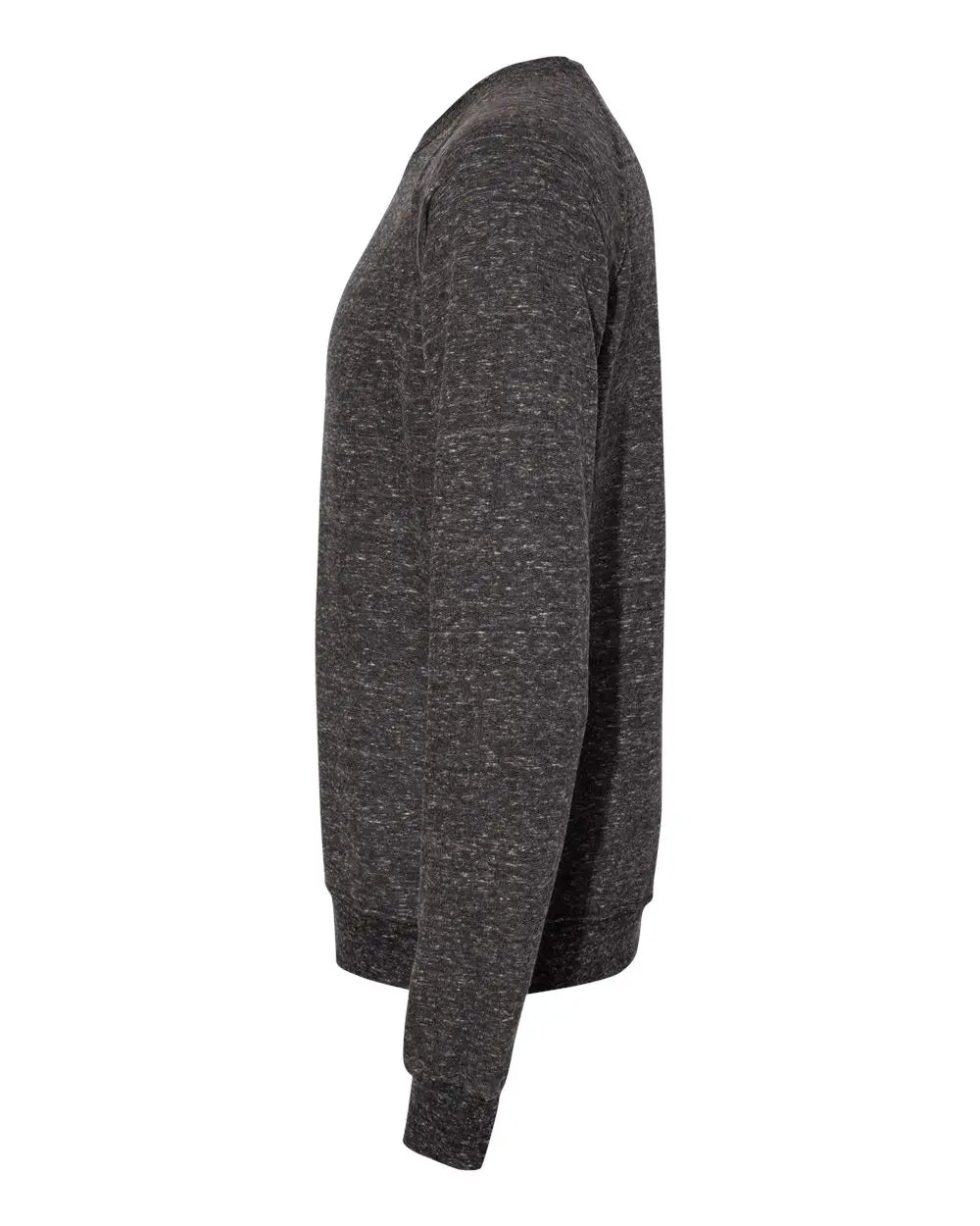 Jerzees 91mr Snow Heather French Terry Crewneck Sweatshirt - Black Ink