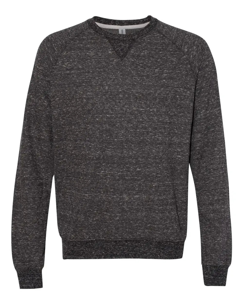 Jerzees 91mr Snow Heather French Terry Crewneck Sweatshirt - Black Ink - s