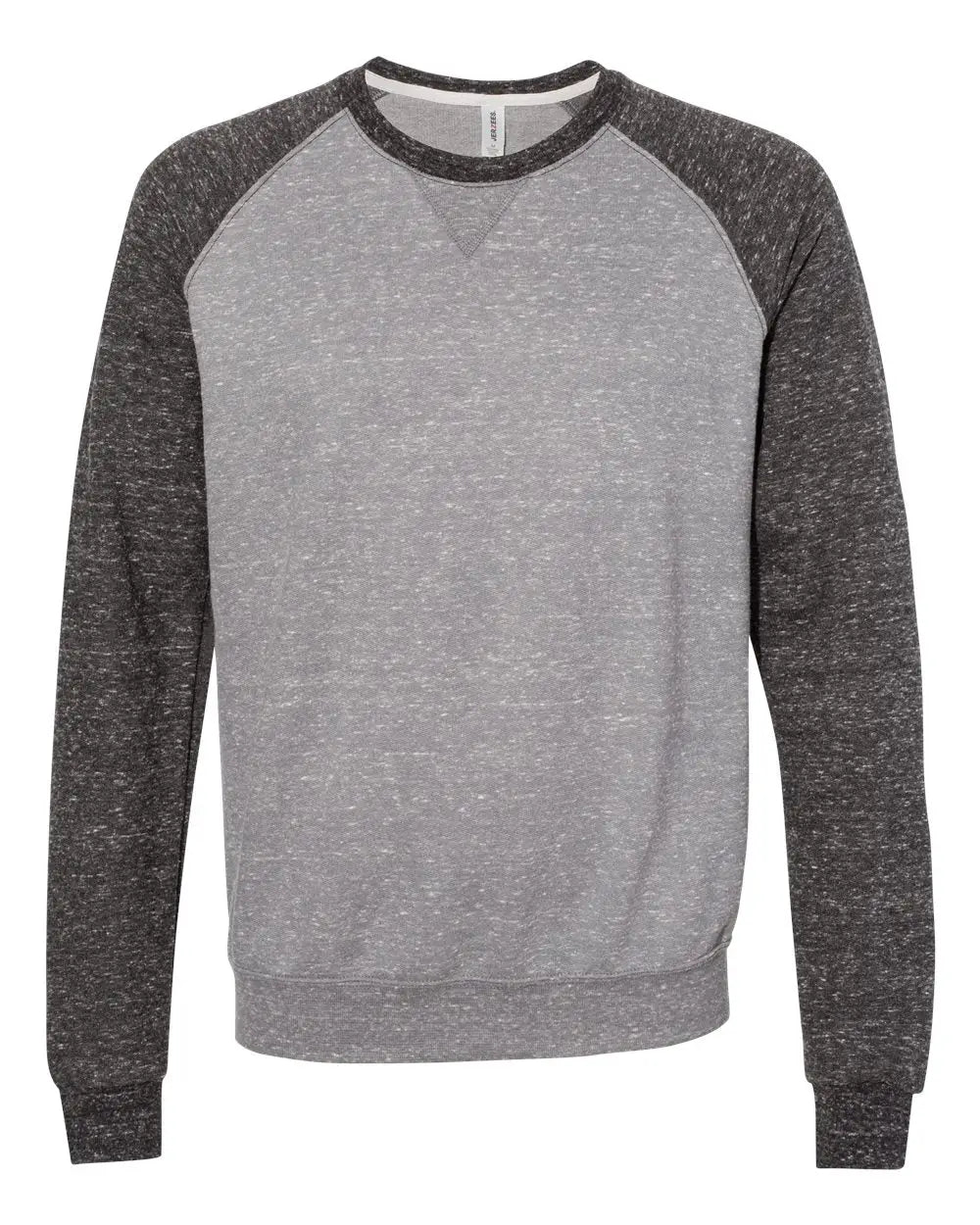 Jerzees 91mr Snow Heather French Terry Crewneck Sweatshirt - Charcoal Black Ink - Dark Gray / s