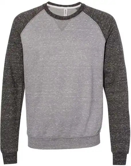 Jerzees 91mr Snow Heather French Terry Crewneck Sweatshirt - Charcoal Black Ink