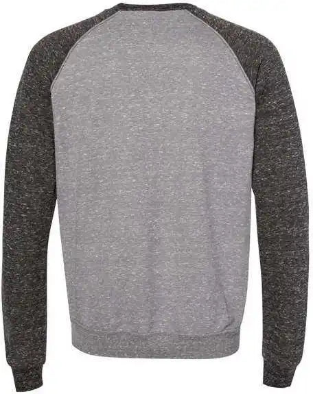 Jerzees 91mr Snow Heather French Terry Crewneck Sweatshirt - Charcoal Black Ink