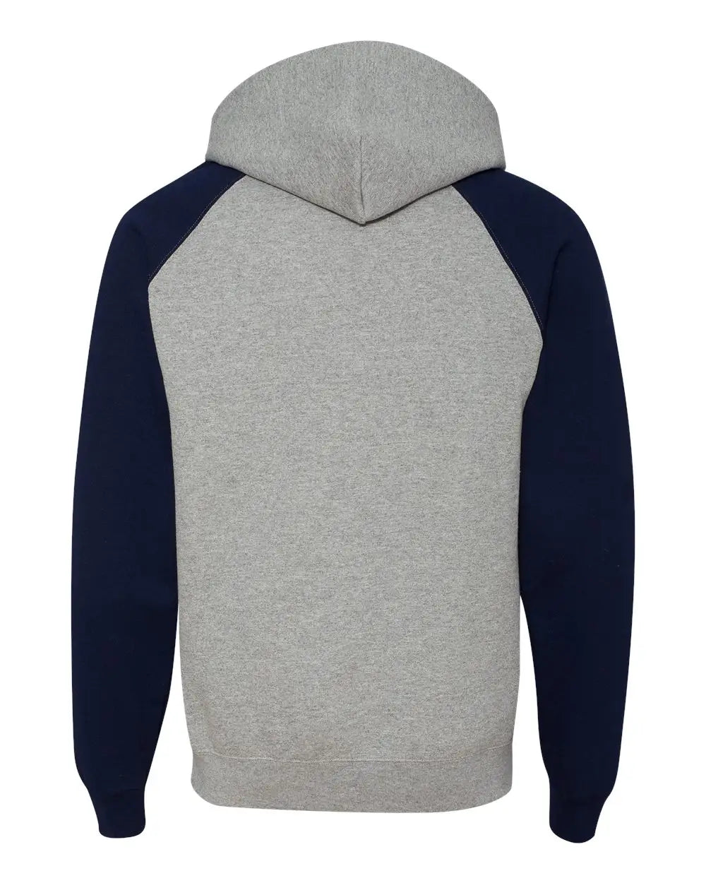 Jerzees 96cr Nublend® Colorblocked Raglan Hooded Sweatshirt - Oxford J. Navy