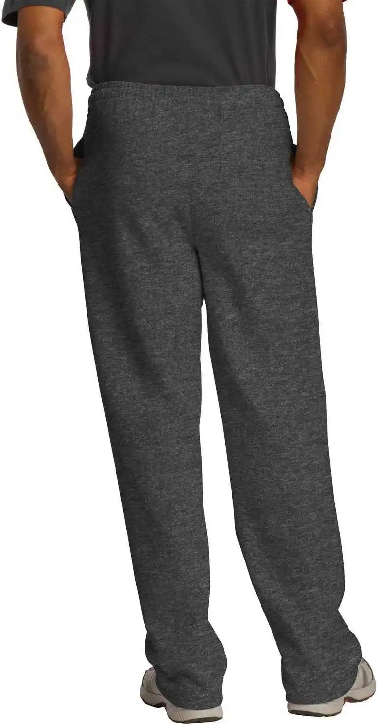 Jerzees 974mp Nublend Open Bottom Pant with Pockets - Black Heather