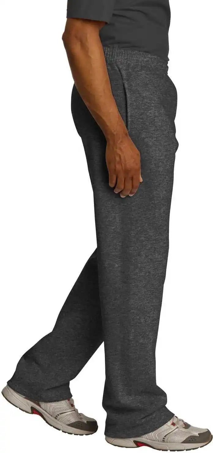 Jerzees 974mp Nublend Open Bottom Pant with Pockets - Black Heather