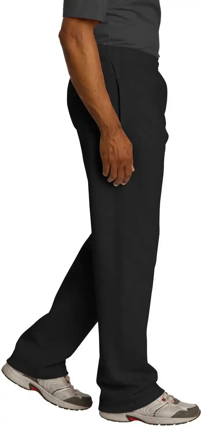 Jerzees 974mp Nublend Open Bottom Pant with Pockets - Black