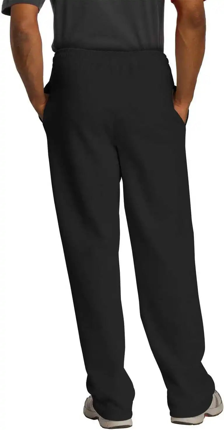 Jerzees 974mp Nublend Open Bottom Pant with Pockets - Black