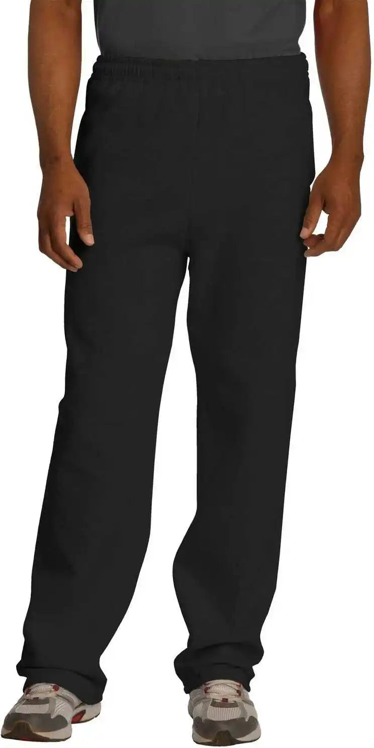 Jerzees 974mp Nublend Open Bottom Pant with Pockets - Black