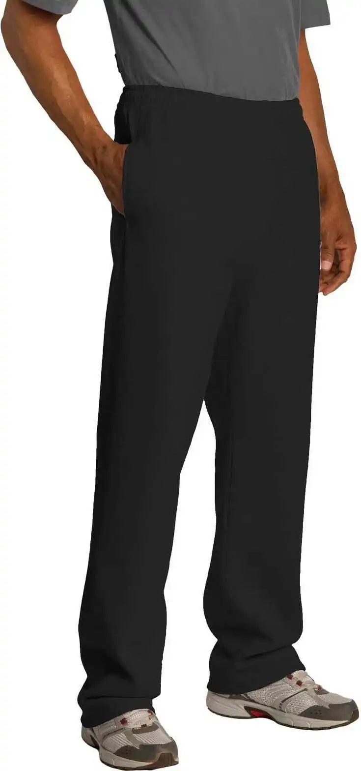 Jerzees 974mp Nublend Open Bottom Pant with Pockets - Black