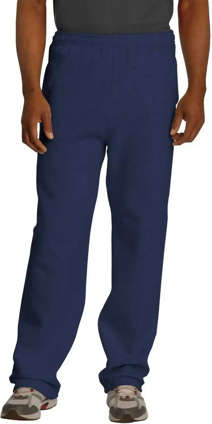 Jerzees 974mp Nublend Open Bottom Pant with Pockets - Navy