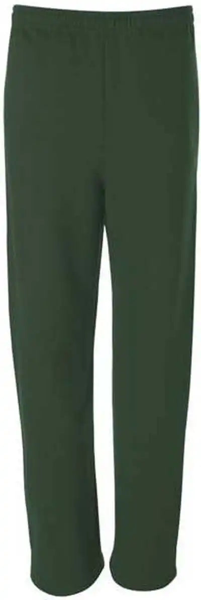 Jerzees 974mpr Nublend Open Bottom Sweatpants with Pockets - Forest Green