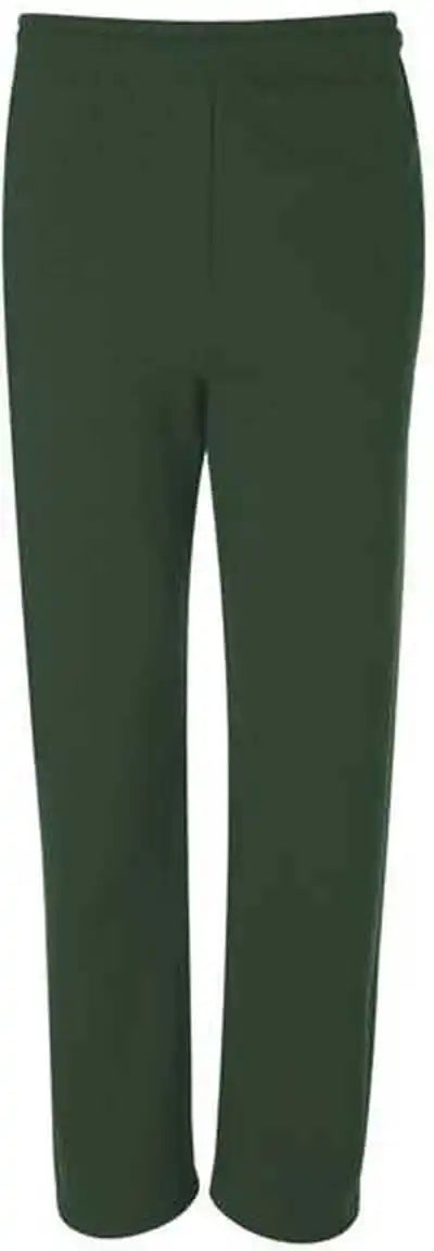 Jerzees 974mpr Nublend Open Bottom Sweatpants with Pockets - Forest Green