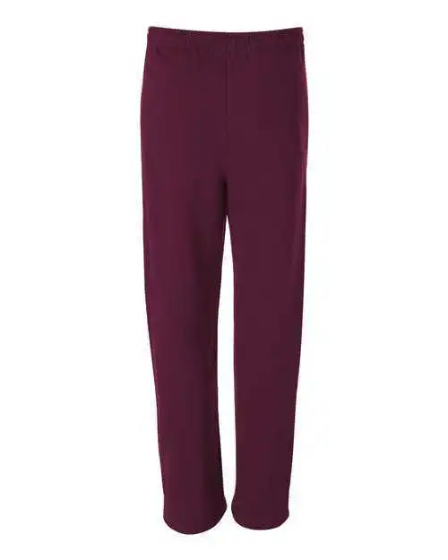 Jerzees 974mpr Nublend Open Bottom Sweatpants with Pockets - Maroon