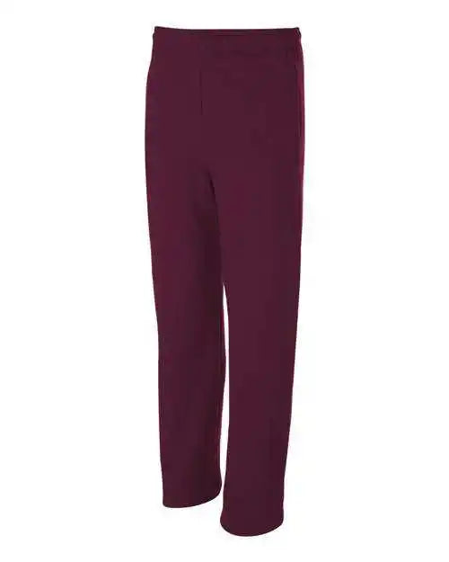 Jerzees 974mpr Nublend Open Bottom Sweatpants with Pockets - Maroon