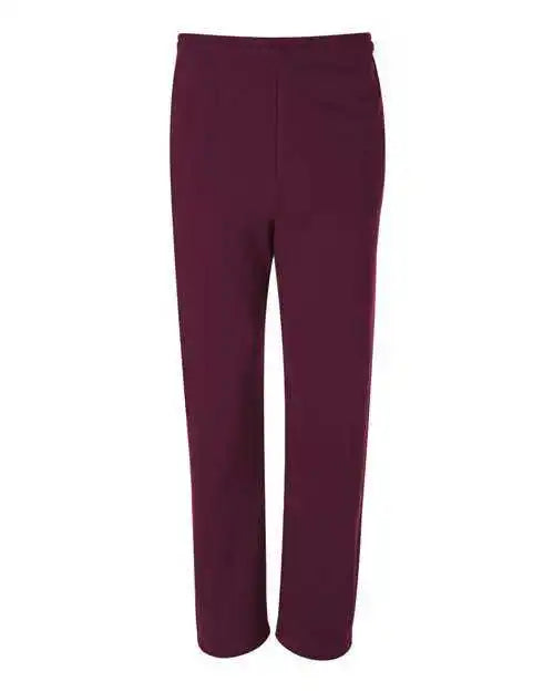 Jerzees 974mpr Nublend Open Bottom Sweatpants with Pockets - Maroon