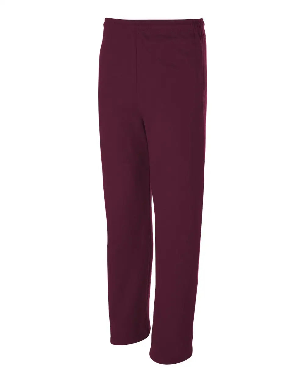 Jerzees 974mpr Nublend Open-bottom Sweatpants with Pockets - Maroon