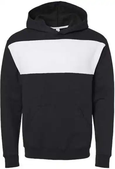 Jerzees 98cr Nublend Billboard Hooded Sweatshirt - Black Ink White