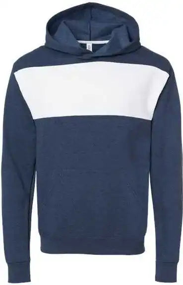 Jerzees 98cr Nublend Billboard Hooded Sweatshirt - Indigo Heather White