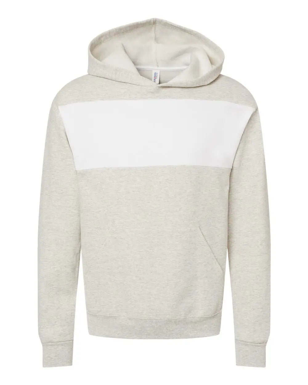 Jerzees 98cr Nublend Billboard Hooded Sweatshirt - Oatmeal Heather White