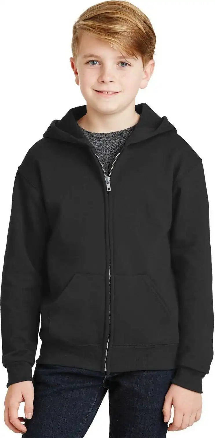 Jerzees 993b Youth Nublend Full Zip Hooded Sweatshirt Black