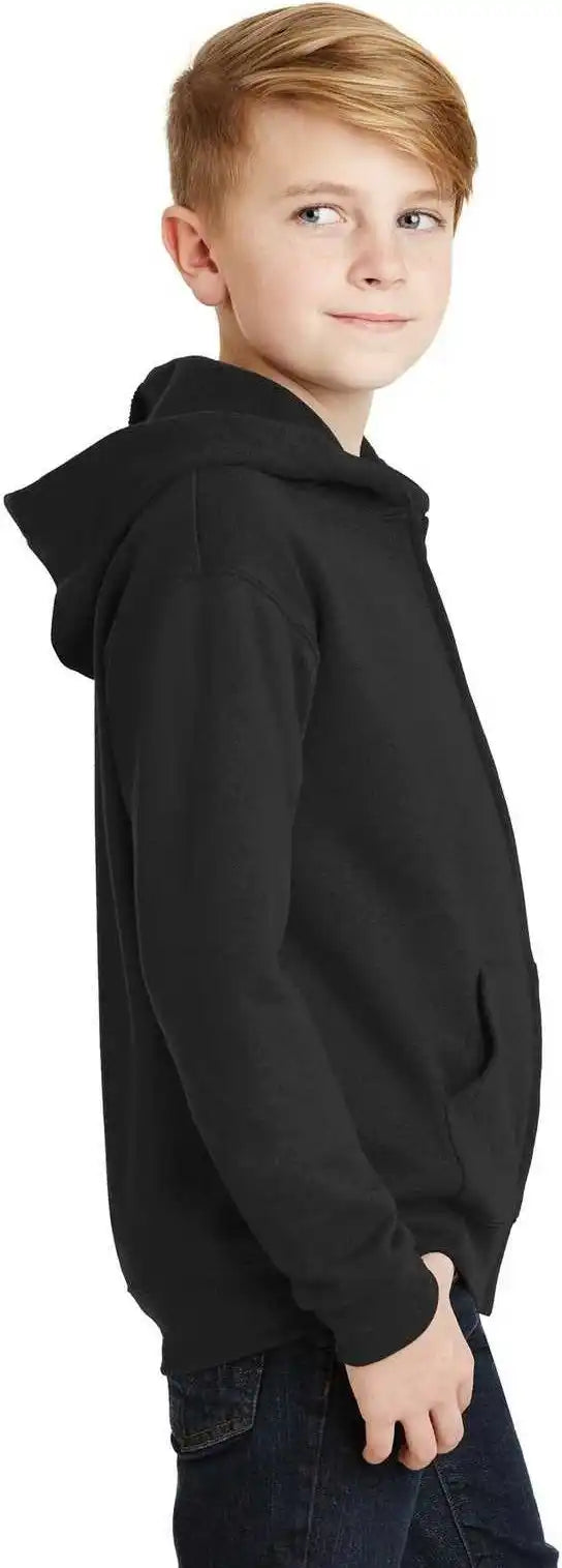 Jerzees 993b Youth Nublend Full Zip Hooded Sweatshirt Black