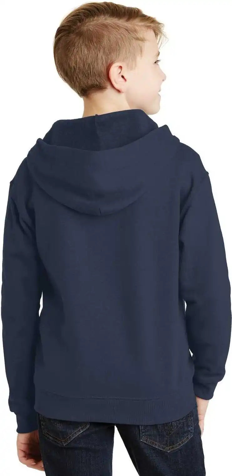 Jerzees 993b Youth Nublend Full Zip Hooded Sweatshirt Navy