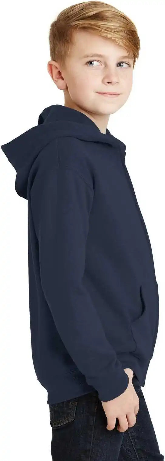 Jerzees 993b Youth Nublend Full Zip Hooded Sweatshirt Navy