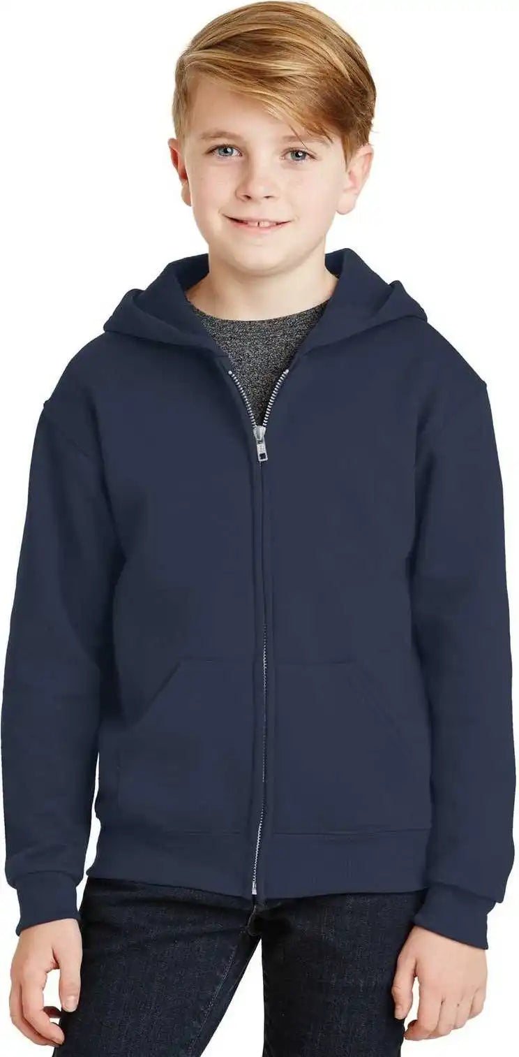Jerzees 993b Youth Nublend Full Zip Hooded Sweatshirt Navy