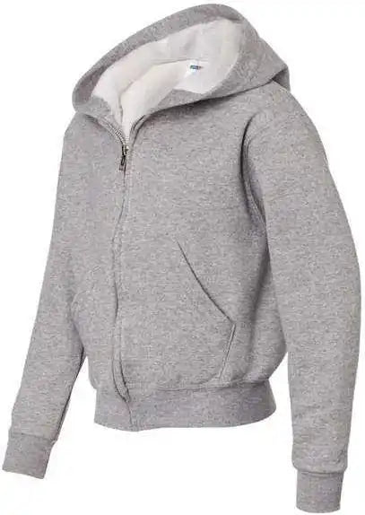 Jerzees 993br Nublend Youth Full-zip Hooded Sweatshirt - Oxford