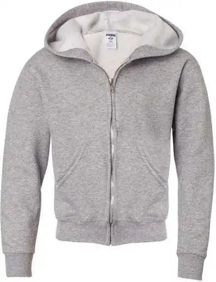Jerzees 993br Nublend Youth Full-zip Hooded Sweatshirt - Oxford