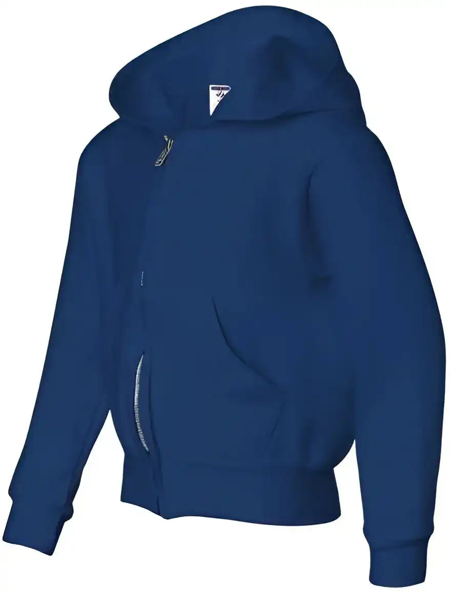 Jerzees 993br Nublend Youth Full Zip Hooded Sweatshirt Royal