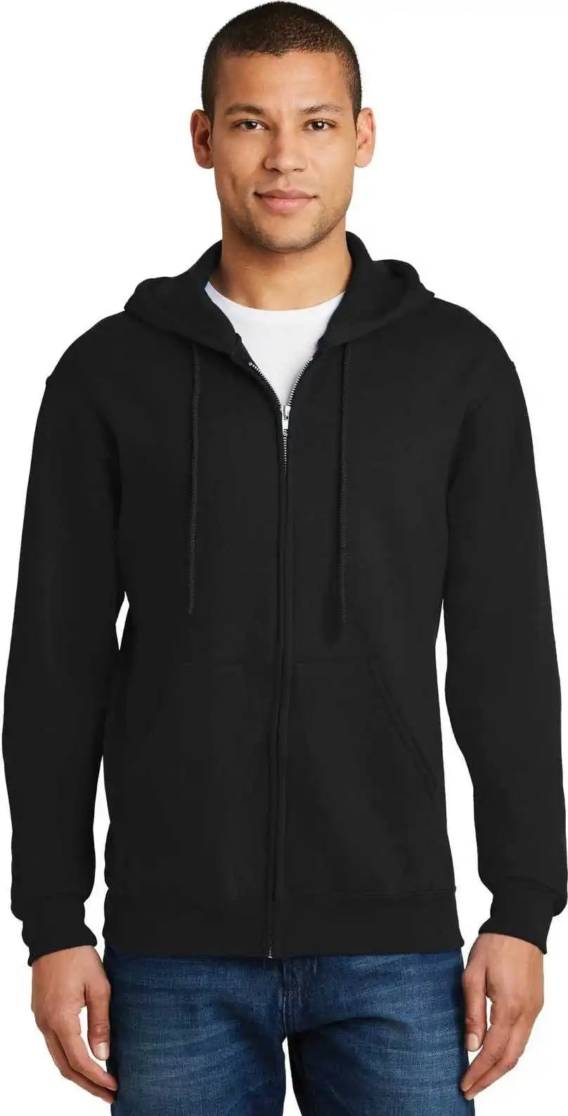 Jerzees 993m Nublend Full Zip Hooded Sweatshirt Black