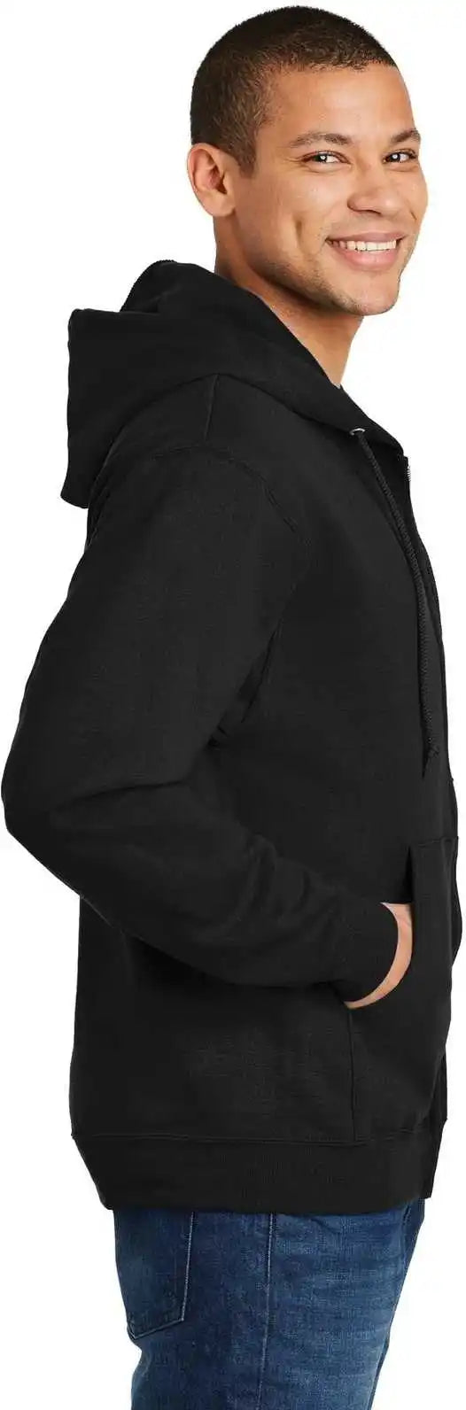 Jerzees 993m Nublend Full Zip Hooded Sweatshirt Black