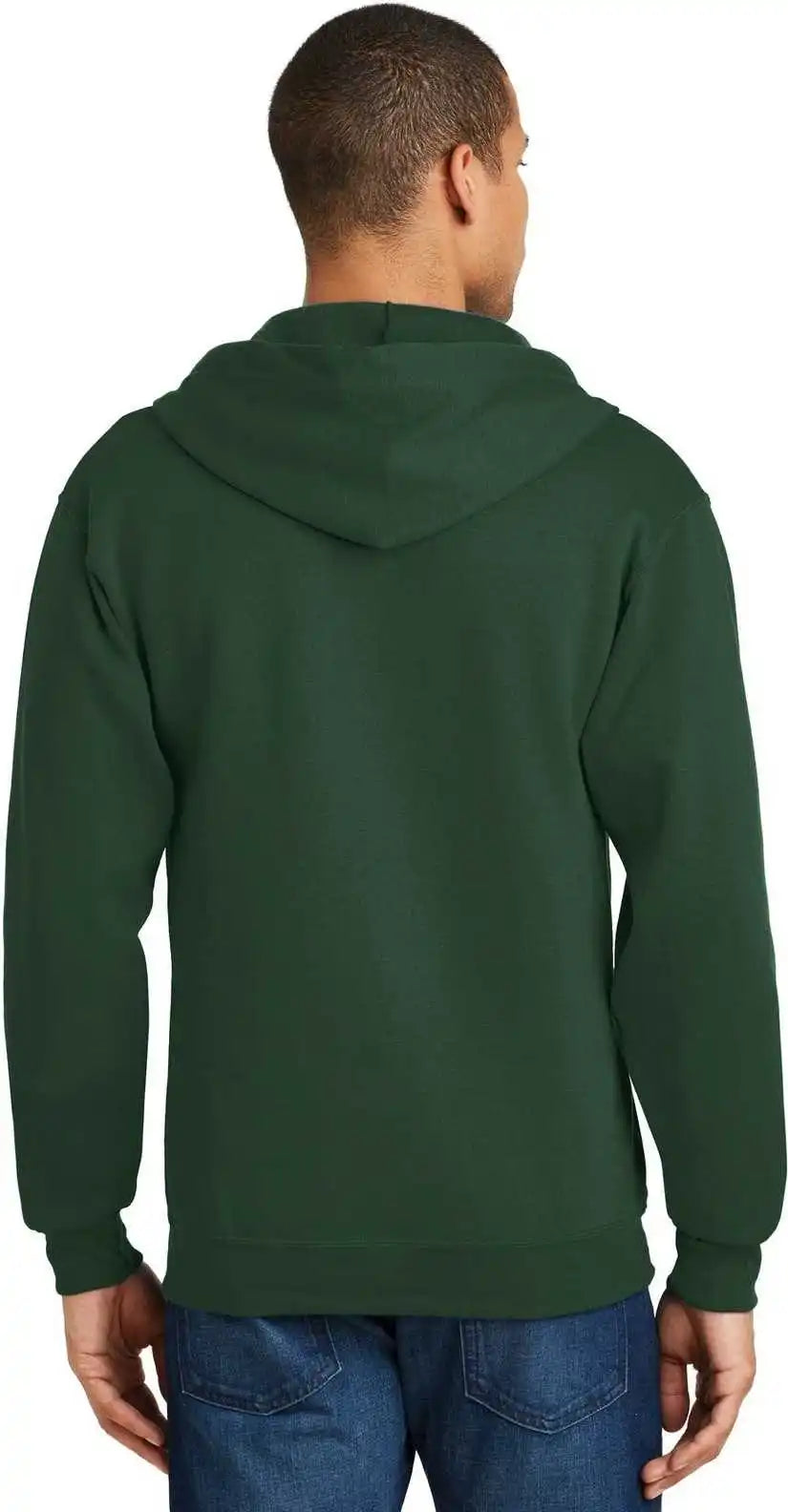 Jerzees 993m Nublend Full Zip Hooded Sweatshirt Forest Green