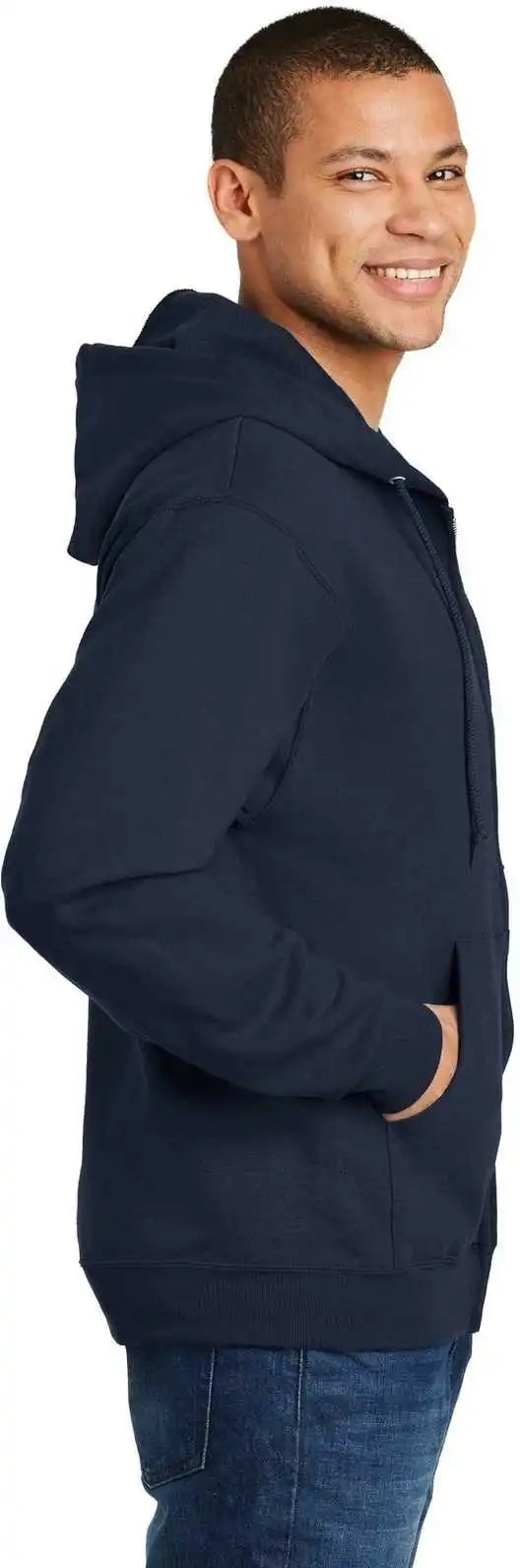Jerzees 993m Nublend Full Zip Hooded Sweatshirt Navy