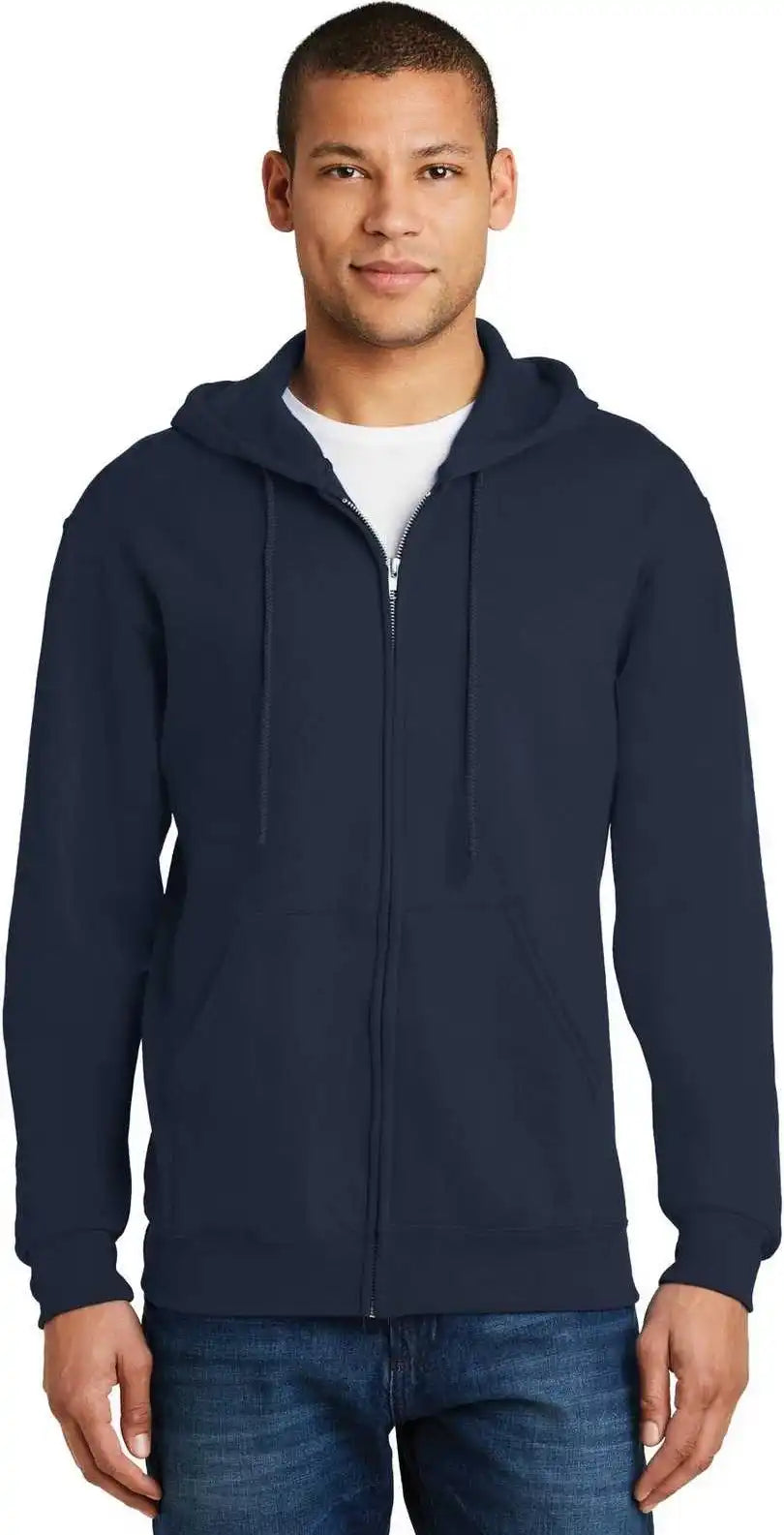 Jerzees 993m Nublend Full Zip Hooded Sweatshirt Navy
