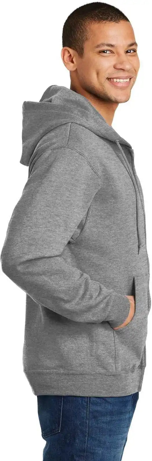 Jerzees 993m Nublend Full Zip Hooded Sweatshirt Oxford