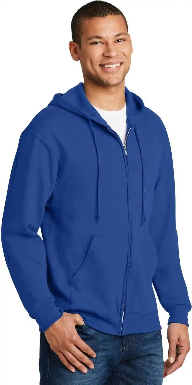 Jerzees 993m Nublend Full-zip Hooded Sweatshirt - Royal