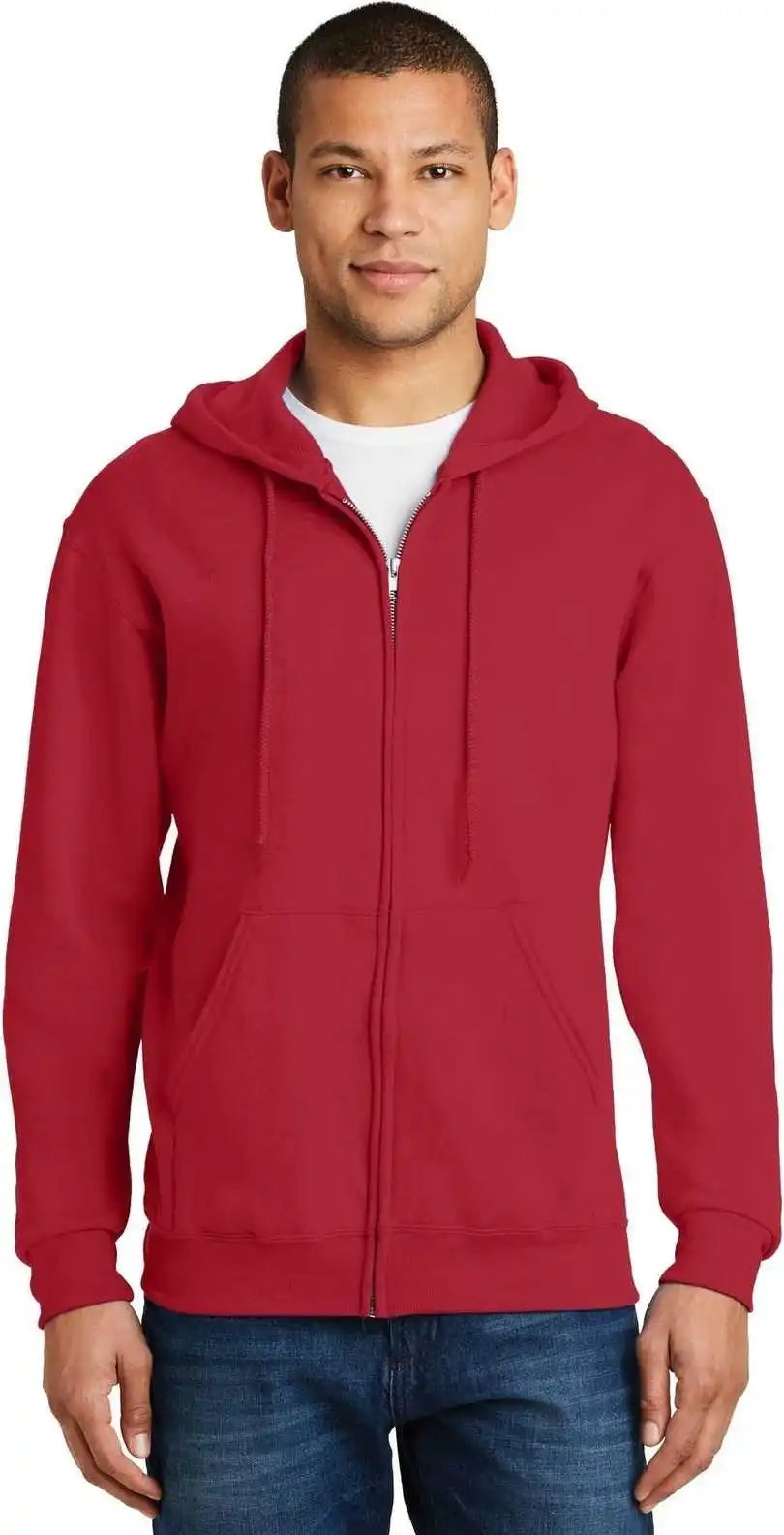Jerzees 993m Nublend Full Zip Hooded Sweatshirt True Red