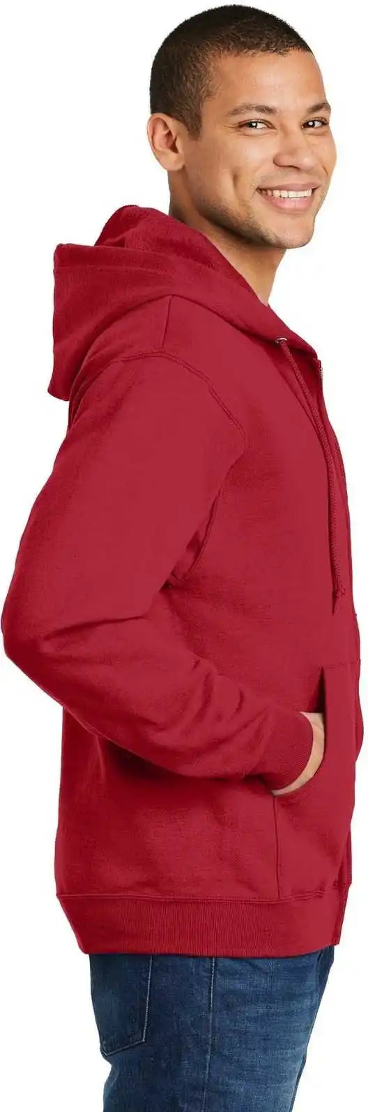 Jerzees 993m Nublend Full Zip Hooded Sweatshirt True Red