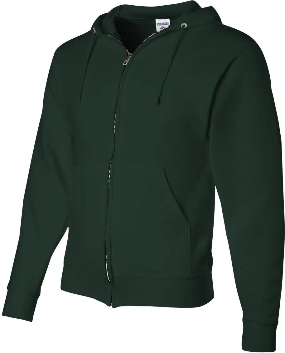 Jerzees 993mr Nublend Full-zip Hooded Sweatshirt - Forest Green