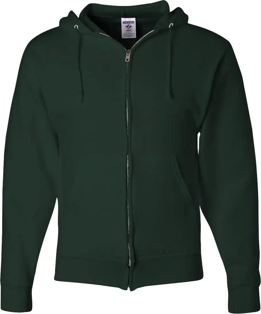Jerzees 993mr Nublend Full-zip Hooded Sweatshirt - Forest Green