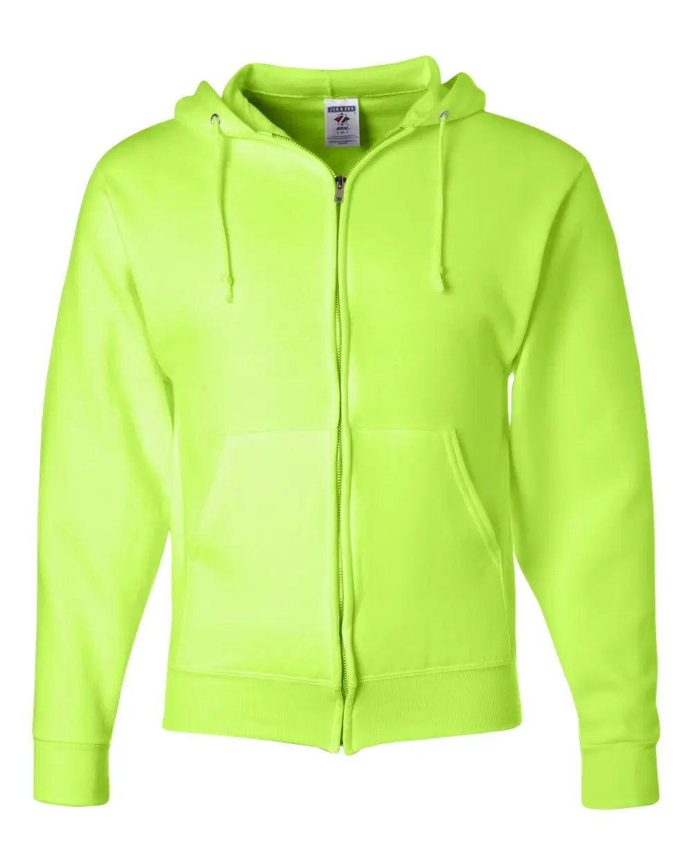 Jerzees 993mr Nublend Full-zip Hooded Sweatshirt - Safety Green