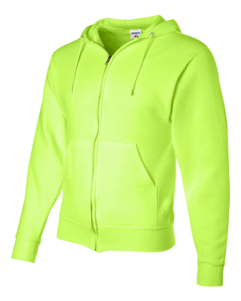 Jerzees 993mr Nublend Full-zip Hooded Sweatshirt - Safety Green