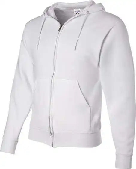 Jerzees 993mr Nublend Full Zip Hooded Sweatshirt White