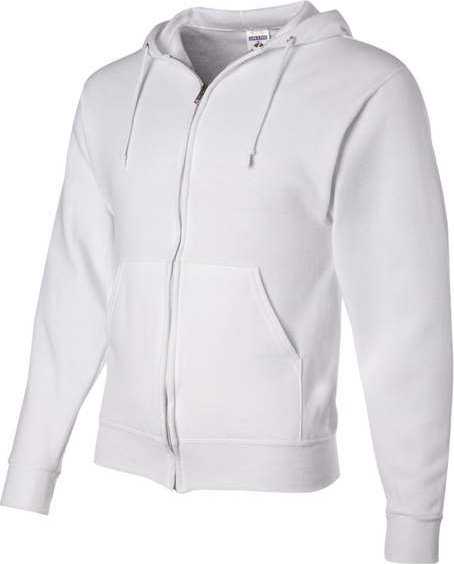 Jerzees 993mr Nublend Full-zip Hooded Sweatshirt - White
