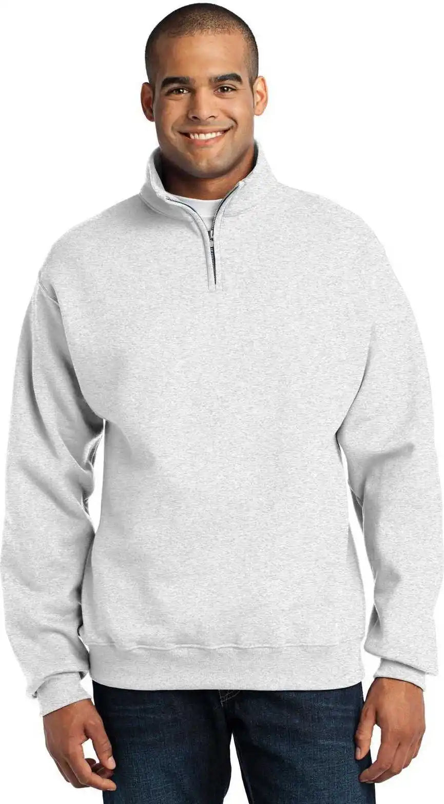 Jerzees 995m Nublend 1/4 Zip Cadet Collar Sweatshirt Ash