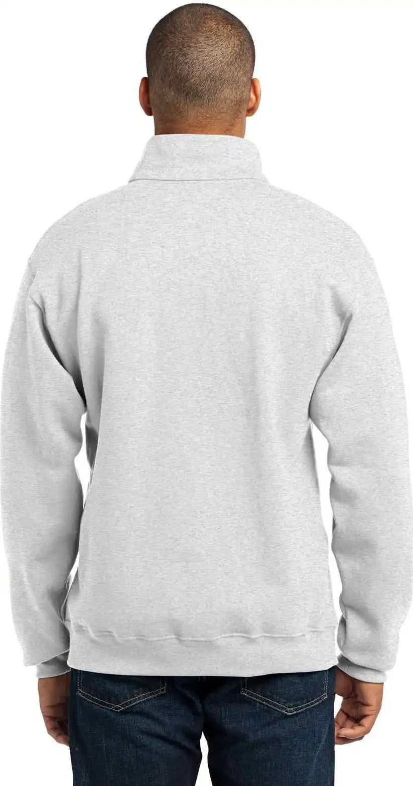 Jerzees 995m Nublend 1/4 Zip Cadet Collar Sweatshirt Ash