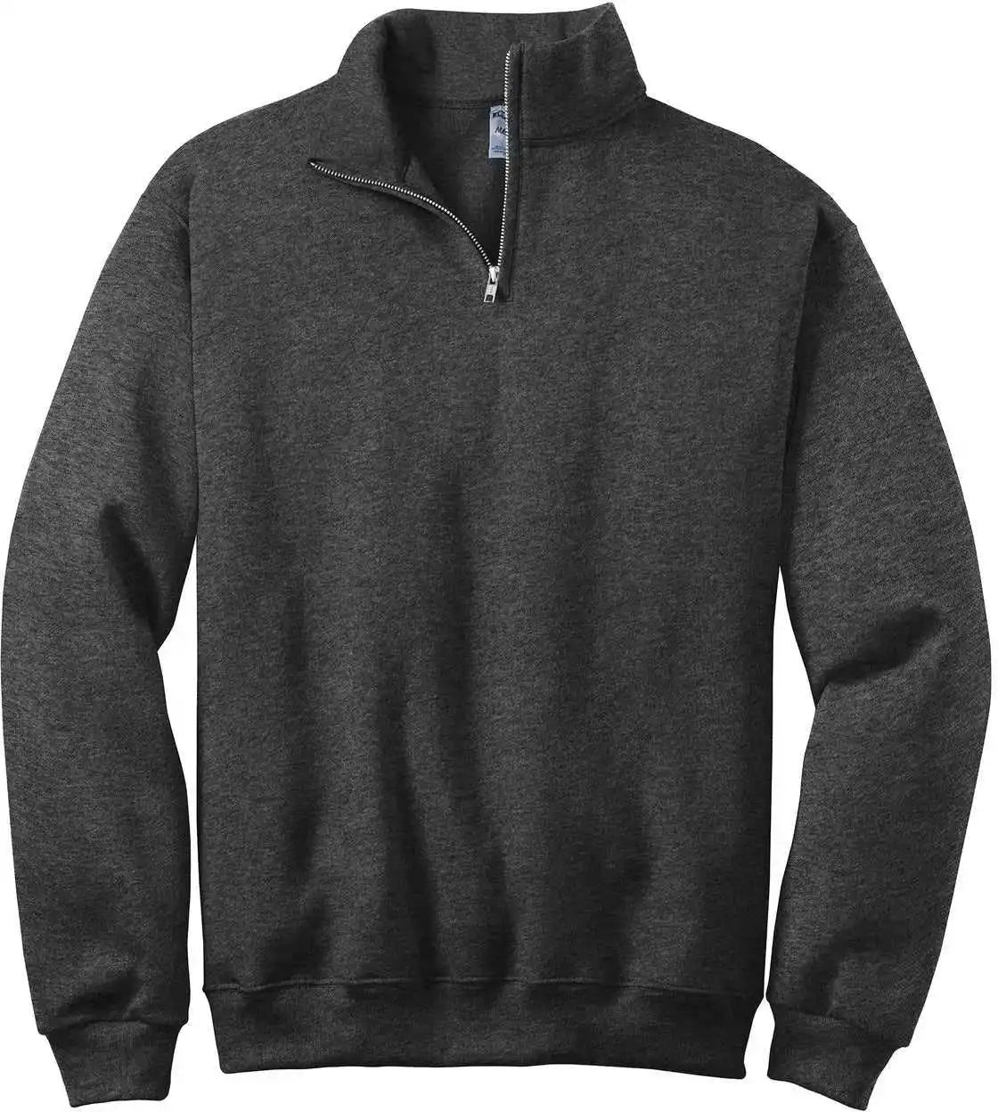 Jerzees 995m Nublend 1/4-zip Cadet Collar Sweatshirt - Black Heather