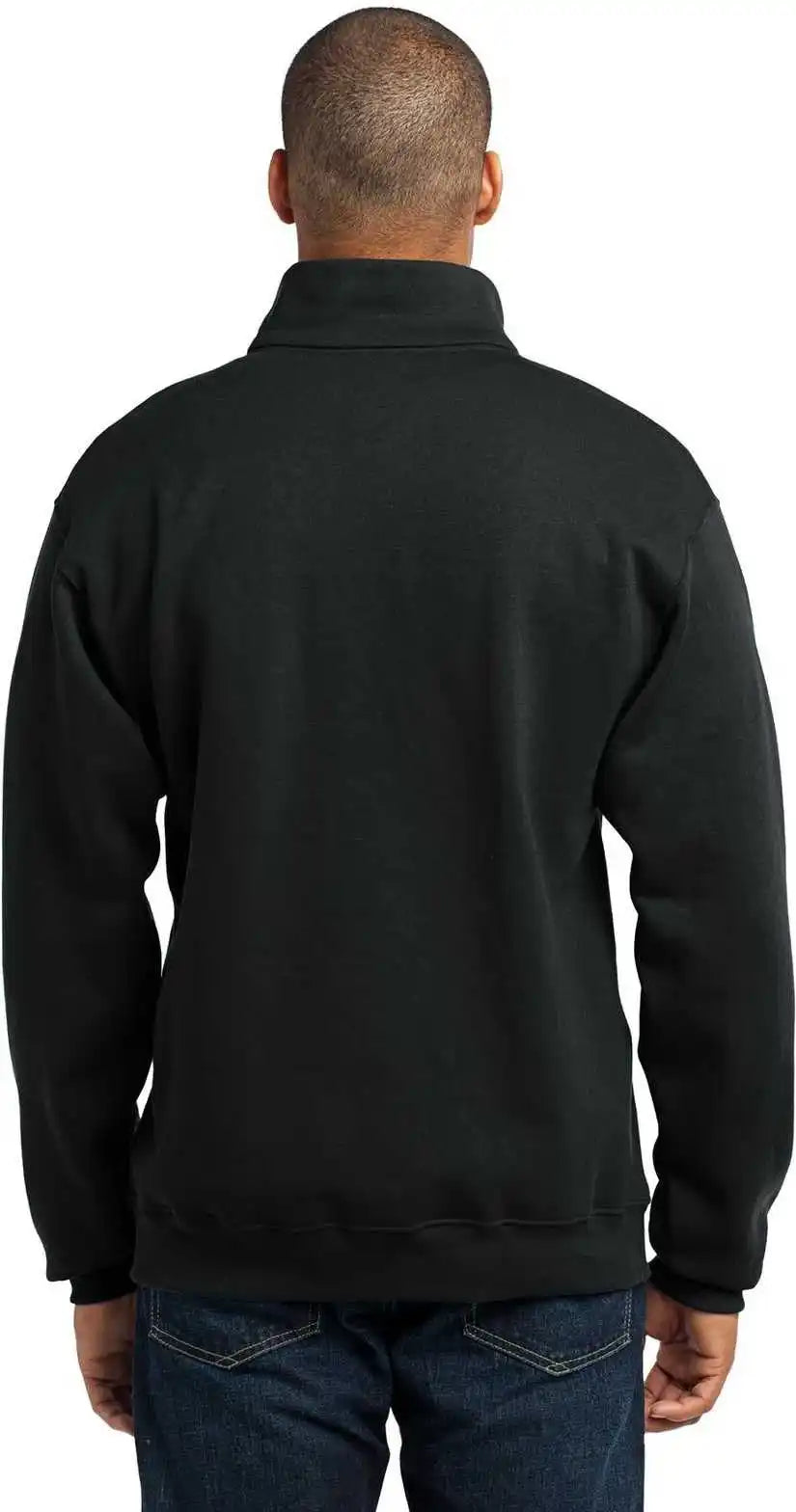 Jerzees 995m Nublend 1/4 Zip Cadet Collar Sweatshirt Black